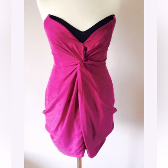 Reiss Dresses & Skirts - Reiss Deep Pink Bandeau Dress sz 8